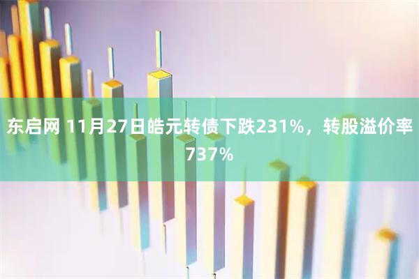 东启网 11月27日皓元转债下跌231%，转股溢价率737%