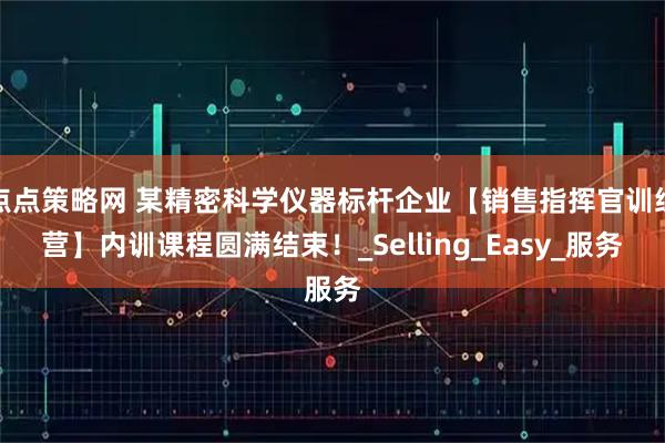 点点策略网 某精密科学仪器标杆企业【销售指挥官训练营】内训课程圆满结束！_Selling_Easy_服务